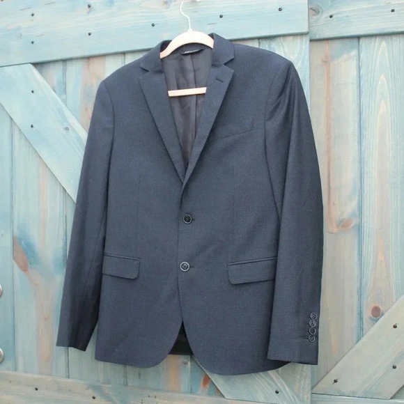 LY Adams Italy Navy Blazer Wool Size US 38 Italian 48 L’Exception - Picture 2 of 9